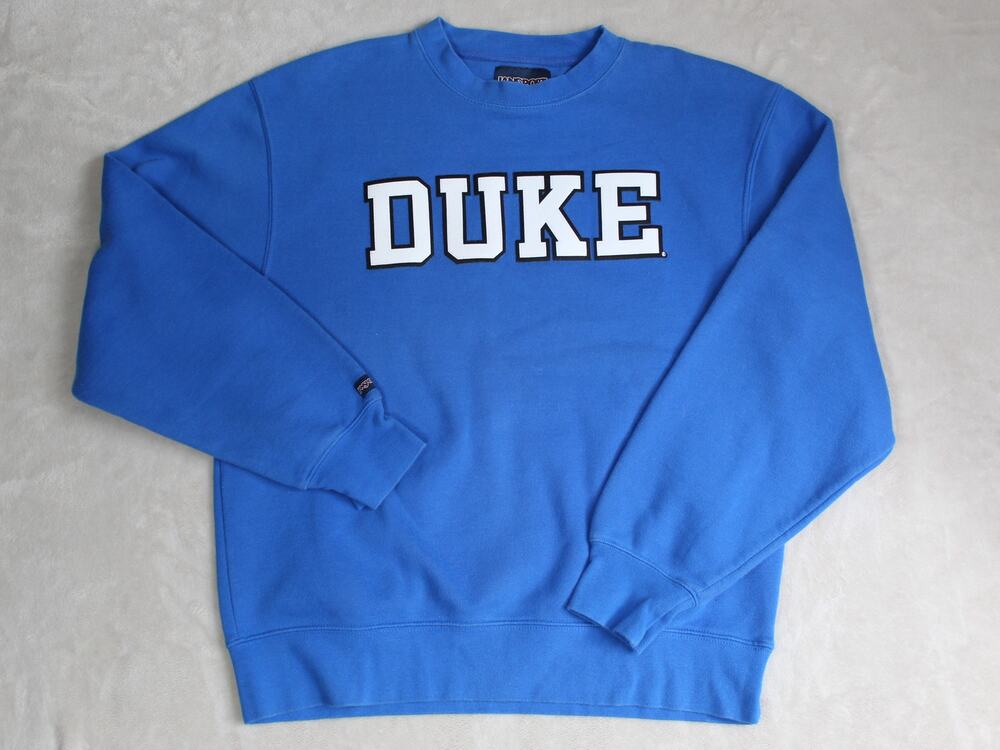 Duke Sweatshirt Mens Medium Blue College Jansport Spellout Pullover Crewneck